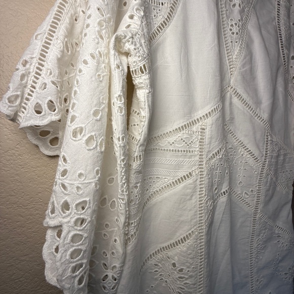 NWOT Allsaints Luci Eyelet Embroidered White Cotton Minidress Size 8 Festival - Picture 10 of 11